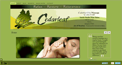 Desktop Screenshot of cedarleafelitemassage.com
